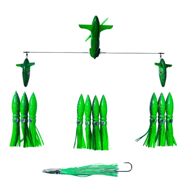 CHATTER LURES 24" WINGMAN SIDE TRACKER WITH 9" SHELL SQUID