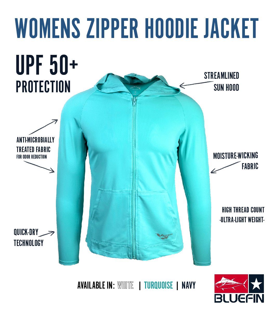 BLUEFIN LADIES FLOWERED TUNA FULL ZIPPER JACKET