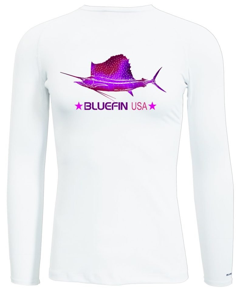 BLUEFIN LADIES L/S SOLAR TEE GH STAR SAILFISH