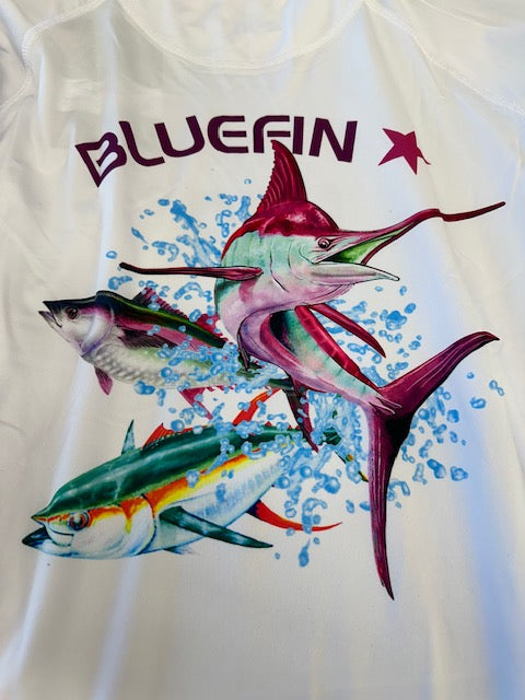 BLUEFIN LADIES L/S SOLAR TEE BLUEWATER BLAST