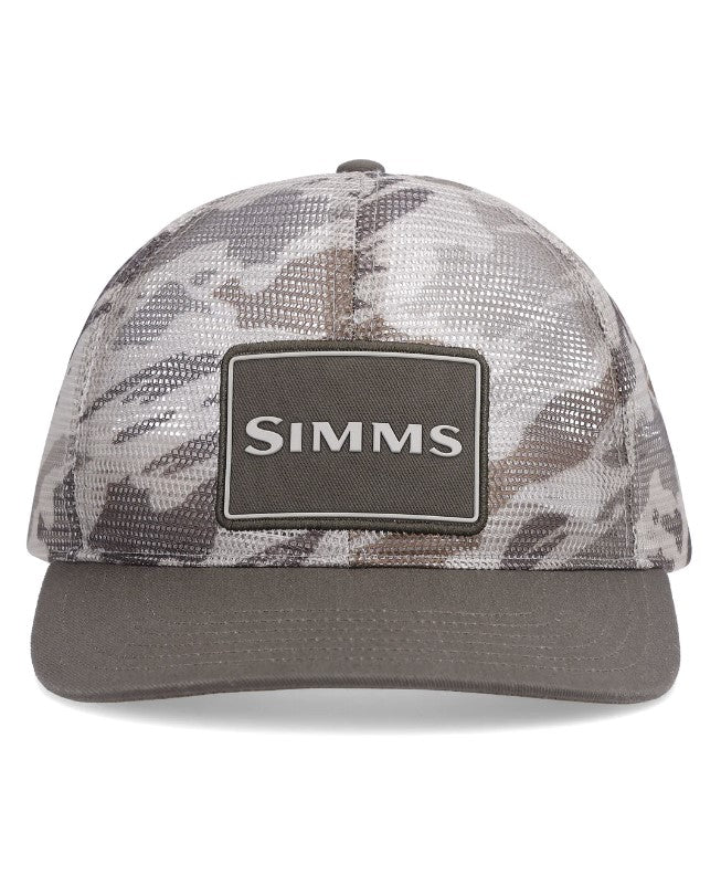 SIMMS MESH ALL-OVER TRUCKER TIGER CAMO STONE BLACK/DARK GUNMETAL