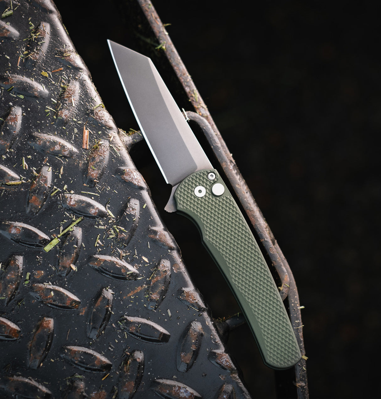 PRO-TECH MALIBU - Textured Green Handle
