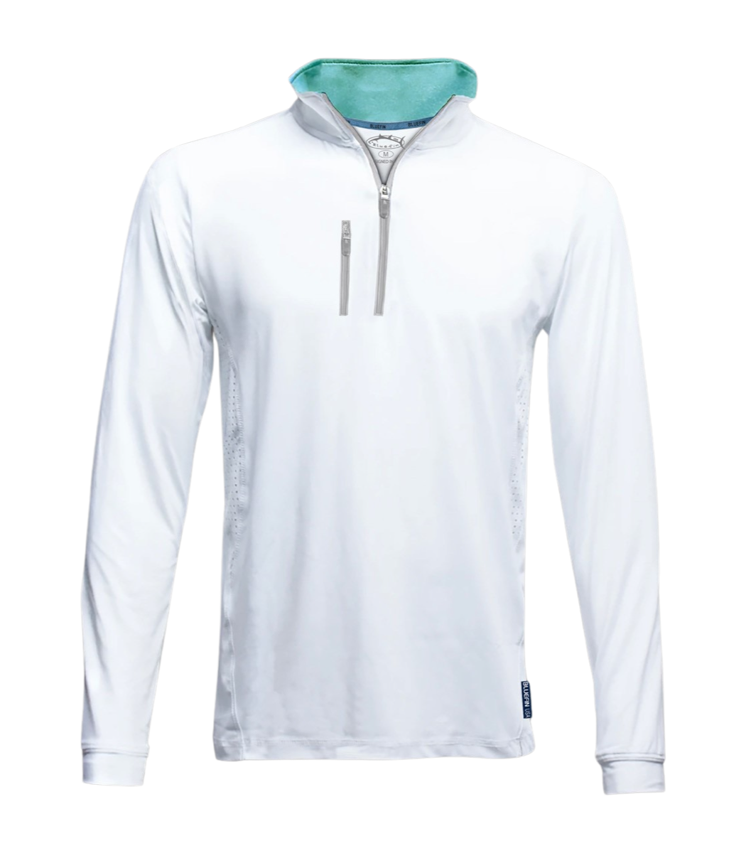 BLUEFIN SOLAR QUARTER ZIP LAYER WITH POCKET