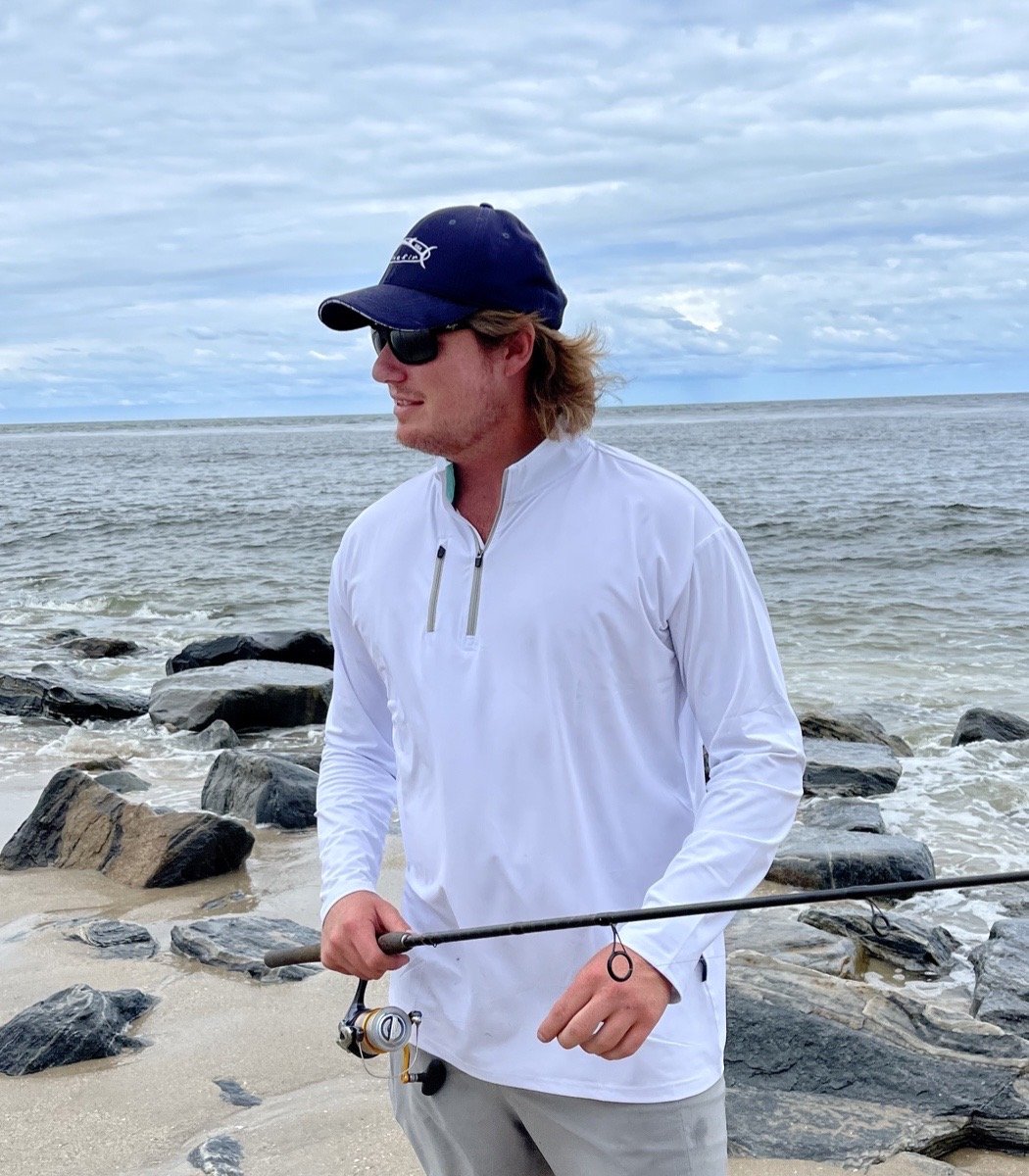 BLUEFIN SOLAR QUARTER ZIP LAYER WITH POCKET