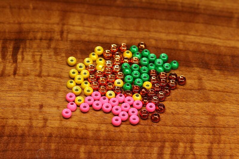 HARELINE DUBBIN 3/16 4.6mm Plummeting Tungsten Beads #48 Metallic Burnt Orange