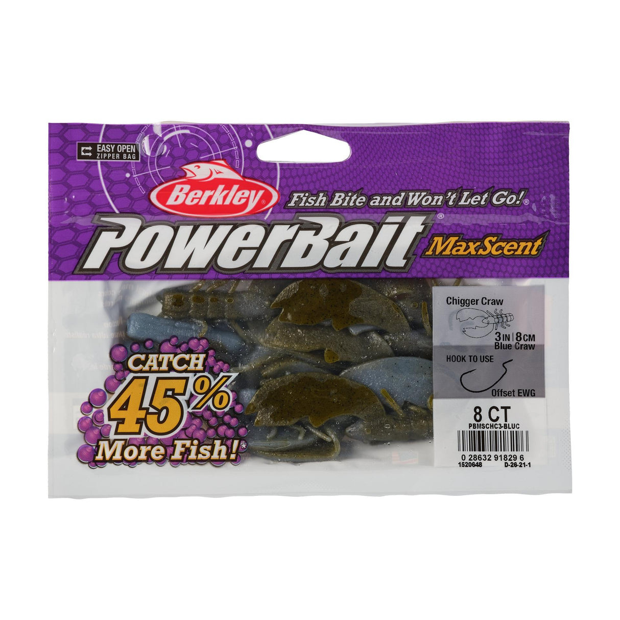 BERKLEY POWERBAIT MAXSCENT CHIGGER CRAW 3"