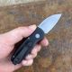 PRO-TECH RUNT 5 Smooth Black Handle, Stonewash Magnacut Wharncliffe Blade.