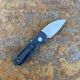 PRO-TECH RUNT 5 Smooth Black Handle, Stonewash Magnacut Wharncliffe Blade.
