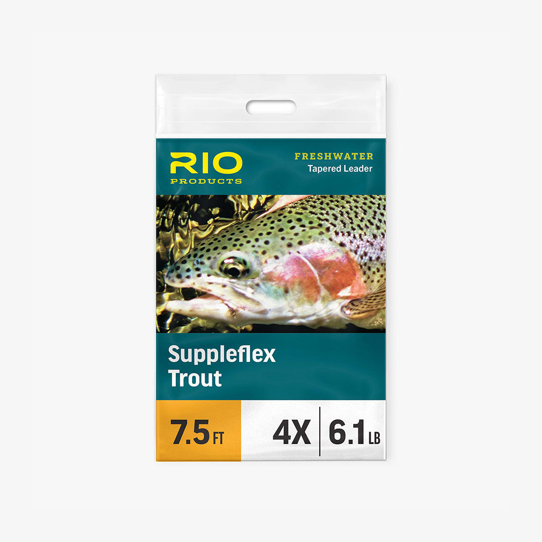 RIO SUPPLEFLEX TROUT 9FT 4X LEADERS