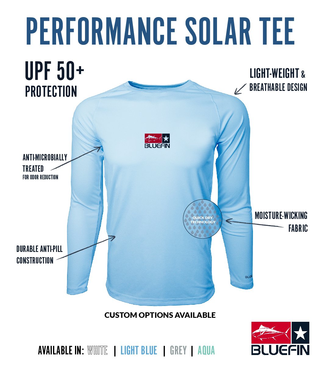 BLUEFIN SUPER LEGGERA L/S SOLAR TEE FLAG COLLECTION MASSACHUSETTS