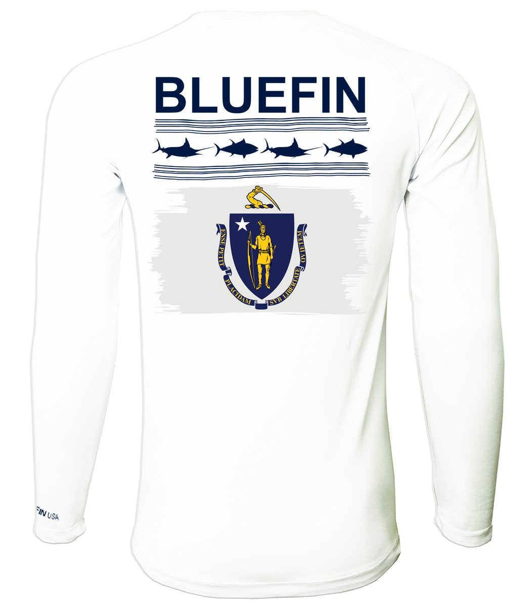 BLUEFIN SUPER LEGGERA L/S SOLAR TEE FLAG COLLECTION MASSACHUSETTS