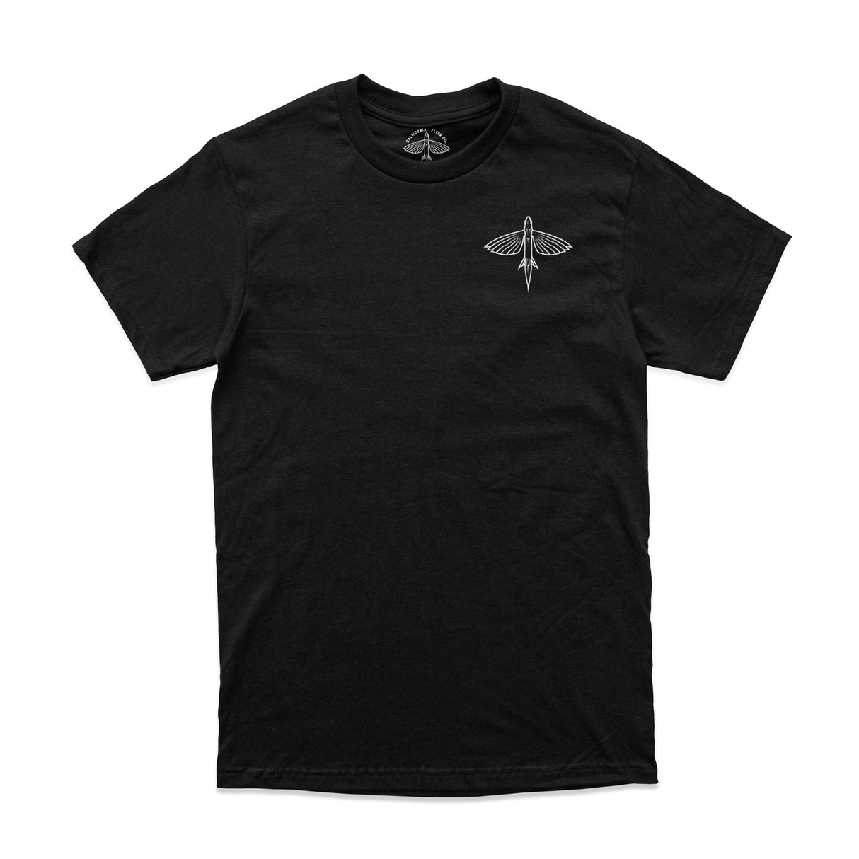 CALIFORNIA FLYER CO. LOGO TEE BLACK HEX