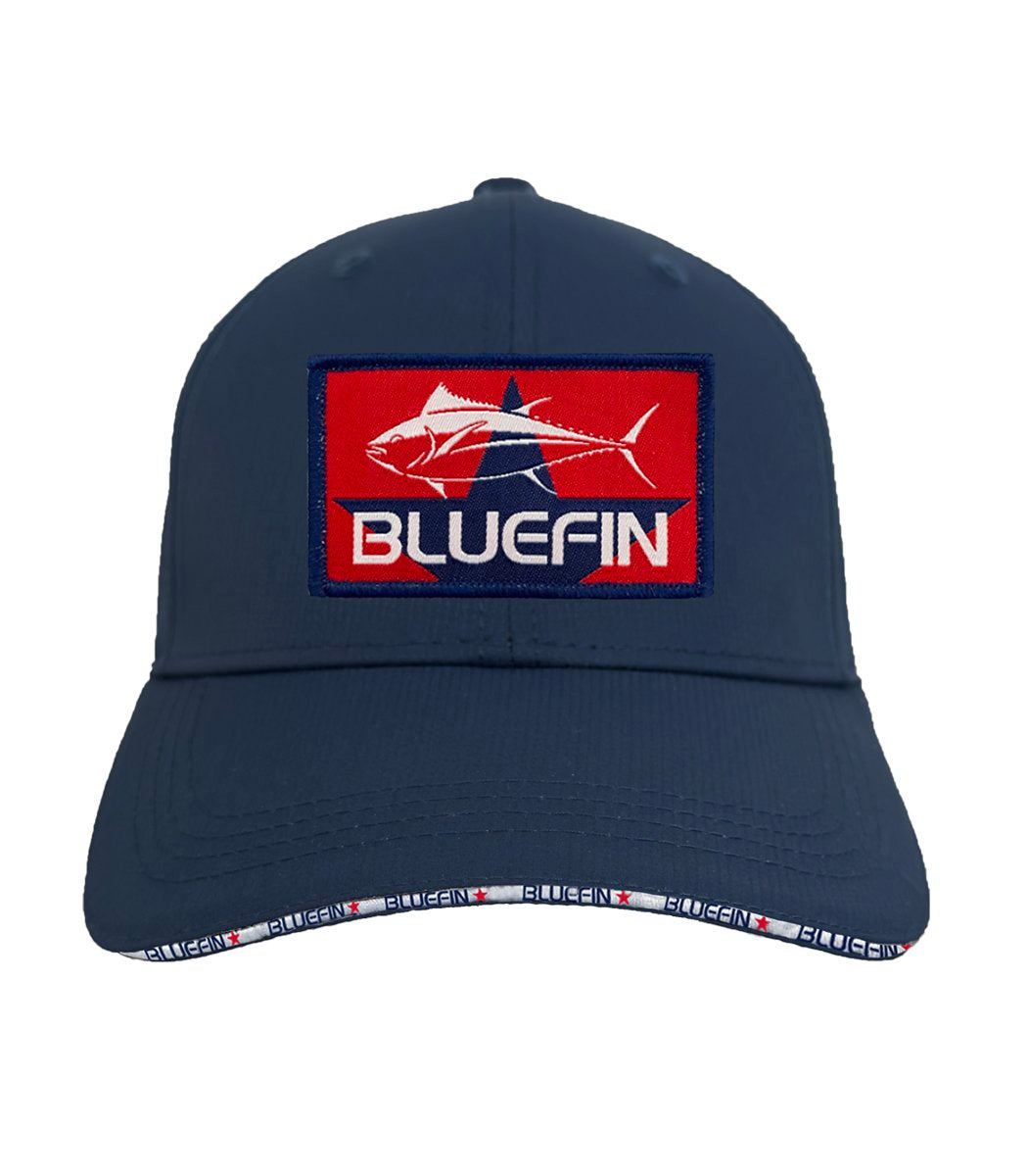 BLUEFIN HAT WITH FRONT WOVEN PATCH NAVY