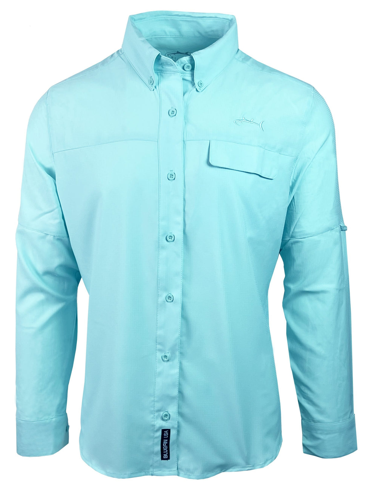 BLUEFIN LADIES PERFORMANCE SOLID SPORT SHIRT LS