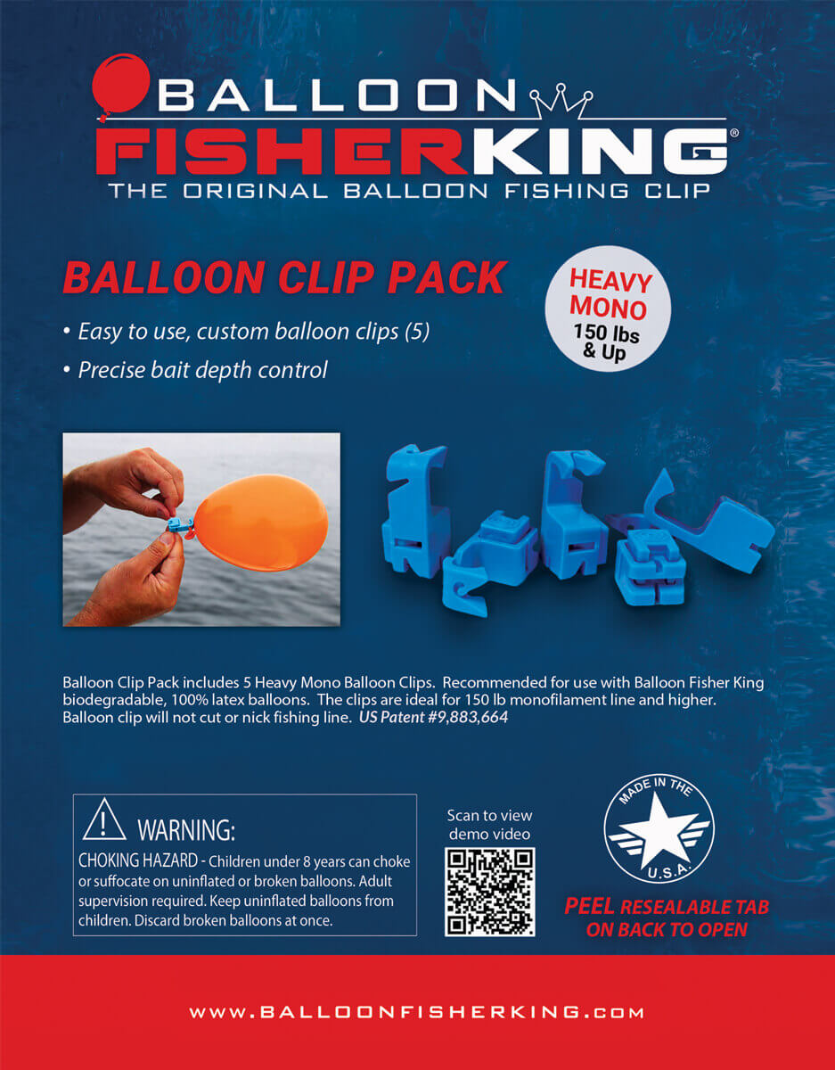 BALLOON FISHER KING HEAVY DUTY BALLOON CLIPS