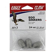 EAGLE CLAW EGG SINKER 3/4 OZ QTY 3