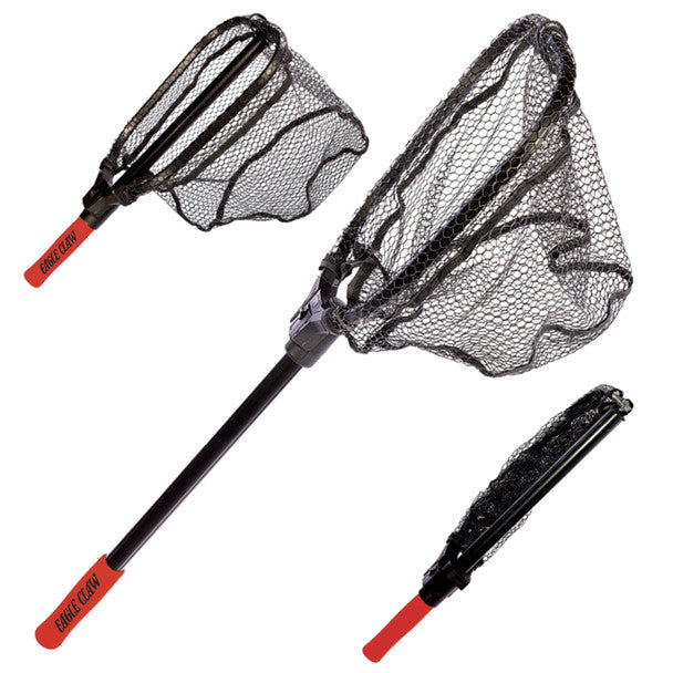 EAGLE CLAW FOLDING NET LARGE 33"- 75.5" Rubberized Nylon Netting