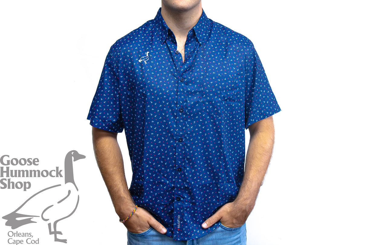 BLUEFIN FINS OUT SPORT NAVY SS SHIRT
