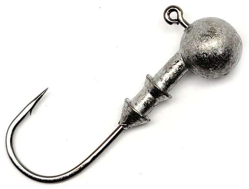 GAMAKATSU ROUND 26 JIG HEAD NICKEL SILVER BLACK SIZE 3/0 1/4 OZ QTY 5