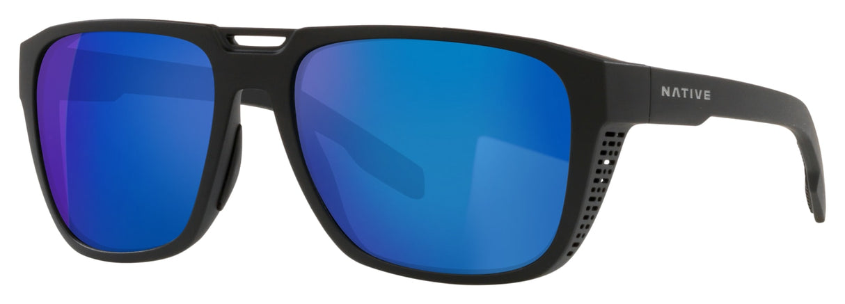 NATIVE MAMMOTH MATTE BLACK W/BLUE REFLEX POLARIZED