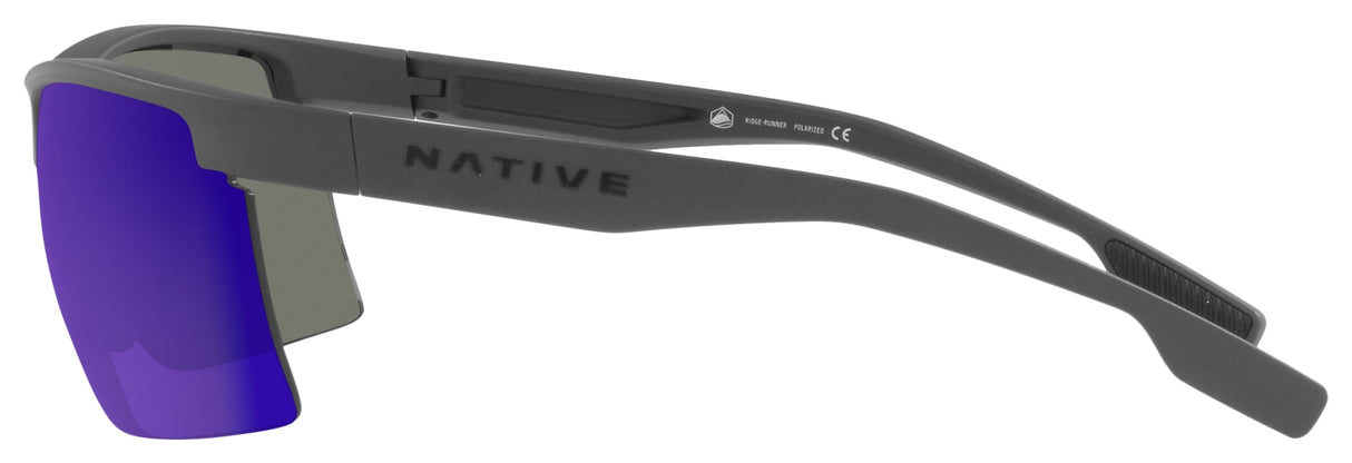 NATIVE RIDGE-RUNNER MATTE GRANITE W/BLUE REFLEX POLARIZED