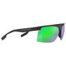 NATIVE RIDGE-RUNNER MATTE BLACK W/GREEN REFLEX POLARIZED