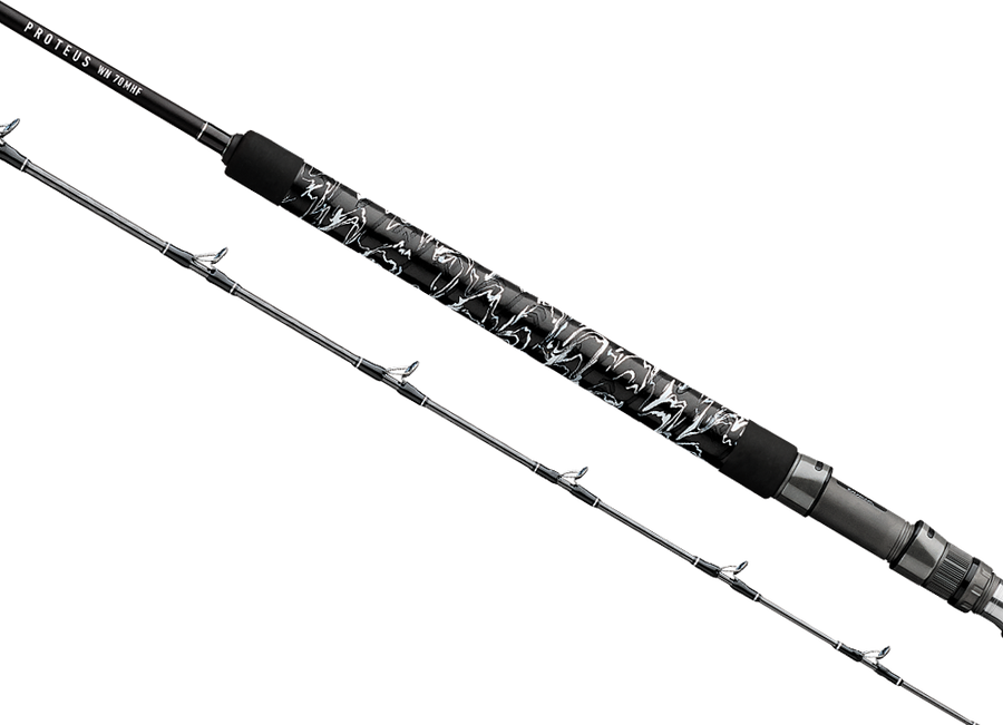 DAIWA PROTEUS INSHORE SPINNING ROD WINN GRAY 7'6" H F 55-80 LB PRWNC76HFS