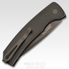 PRO-TECH MAGIC 2-3.75" Blade Scale Release Auto. Mike 'Whiskers' Allen design. Black Handle.
