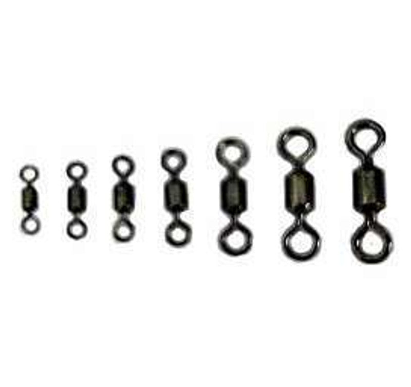 QUICKRIG SEA BOUY MINI SWIVELS - 290 POUND TEST BLACK NICKEL #2 PER SWIVEL-25 PACK