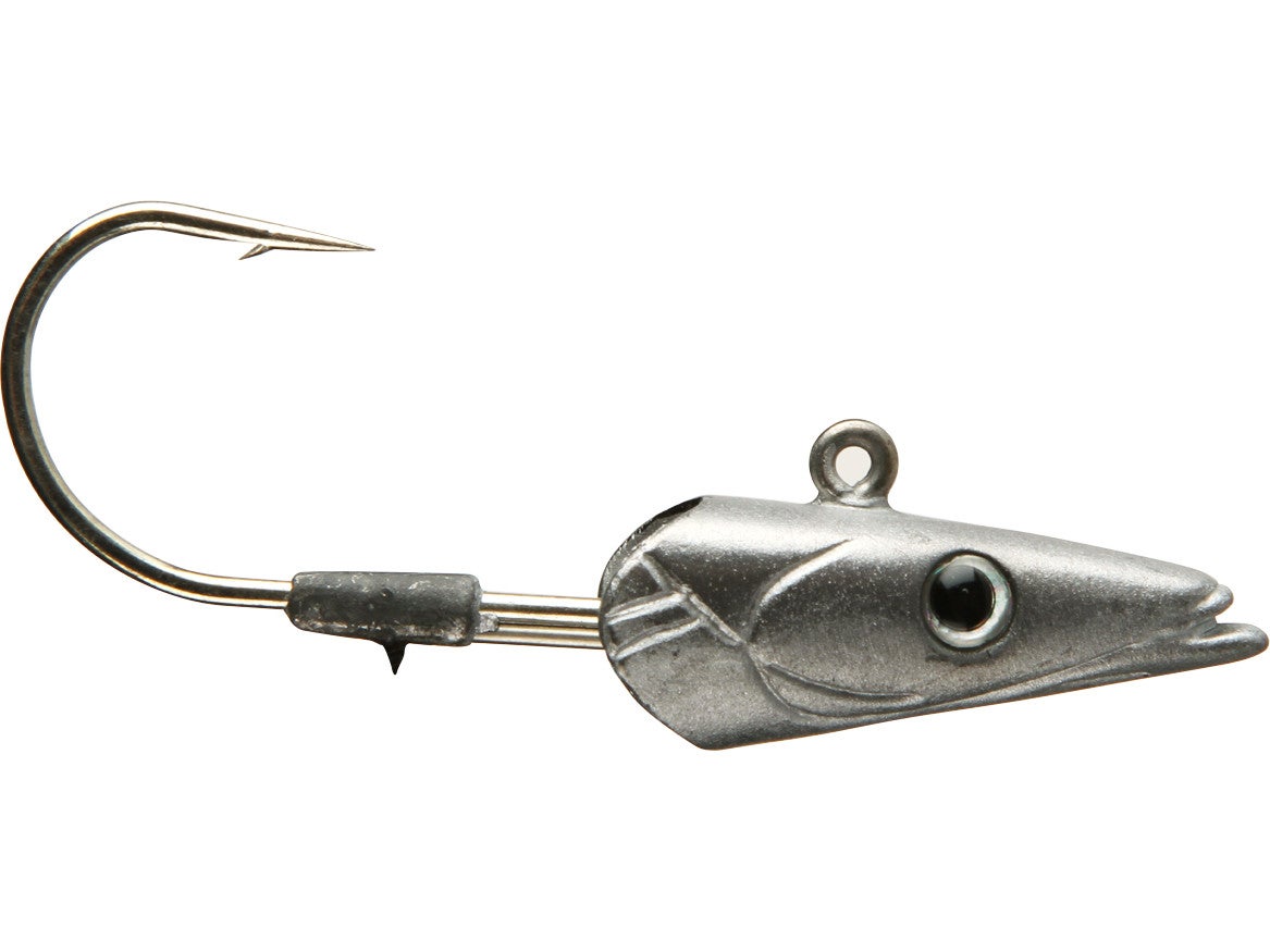 SAVAGE GEAR REEL EEL JIG HEAD 6/0 HOOK 2 1/3 OZ UNPAINTED QTY 2
