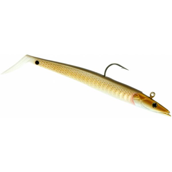 SAVAGE GEAR SAND EEL TAIL 4" BROWN GOLD FLAKE 5 PK