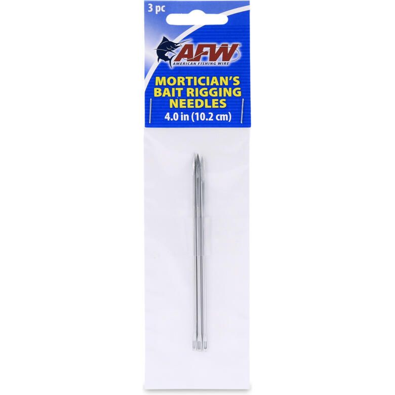 AFW MORTICIAN'S BAIT RIGGING NEEDLES 4" QTY 3