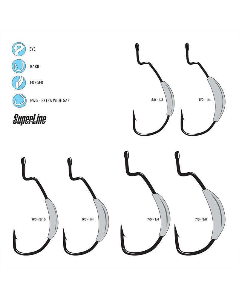 GAMAKATSU EWG MONSTER WEIGHTED HOOK