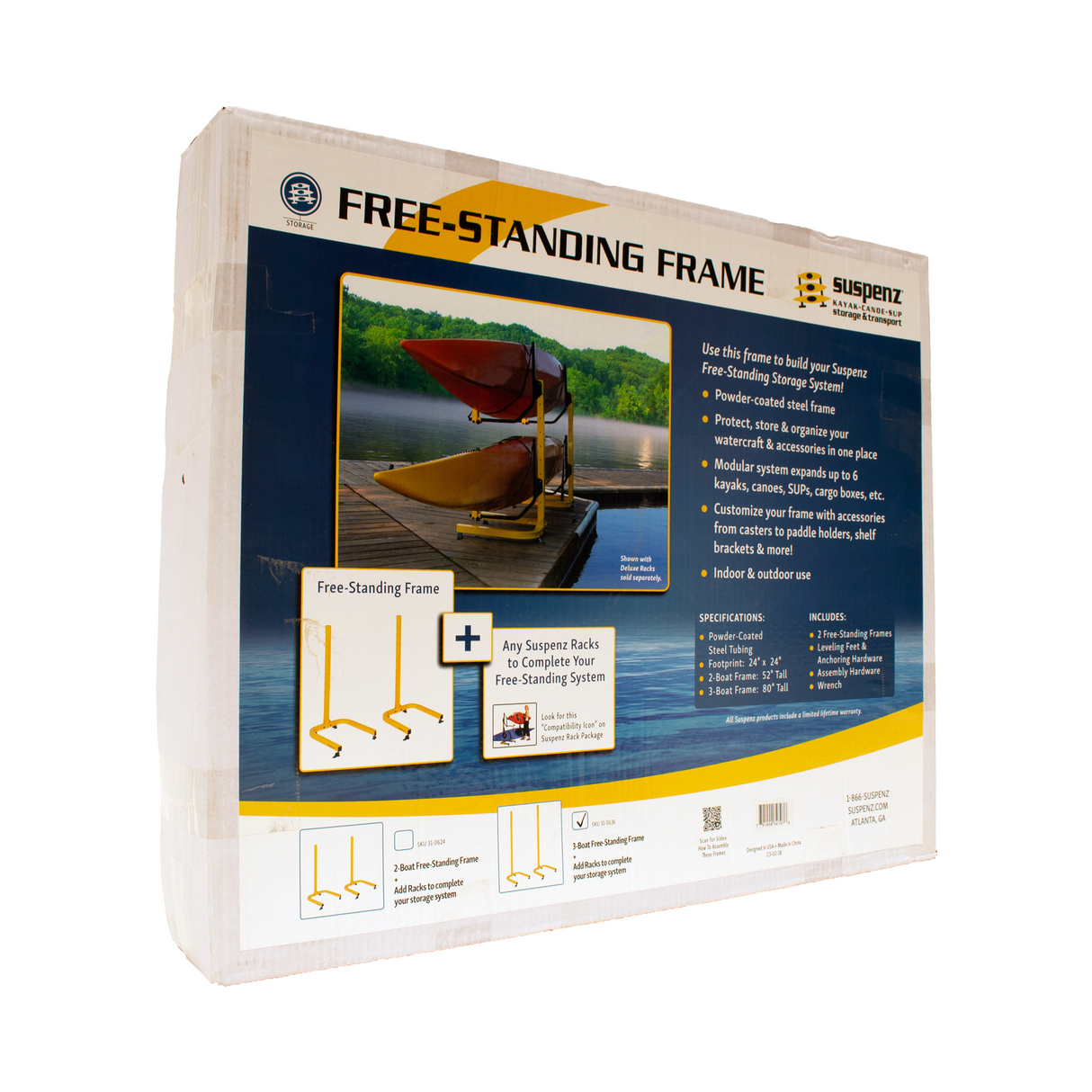 SUSPENZ 2-BOAT FREE-STANDING FRAME