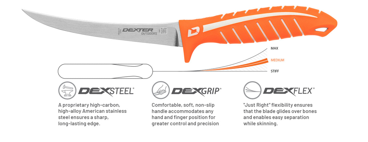 DEXTER DEXTREME 6" FLEXIBLE FILLET KNIFE
