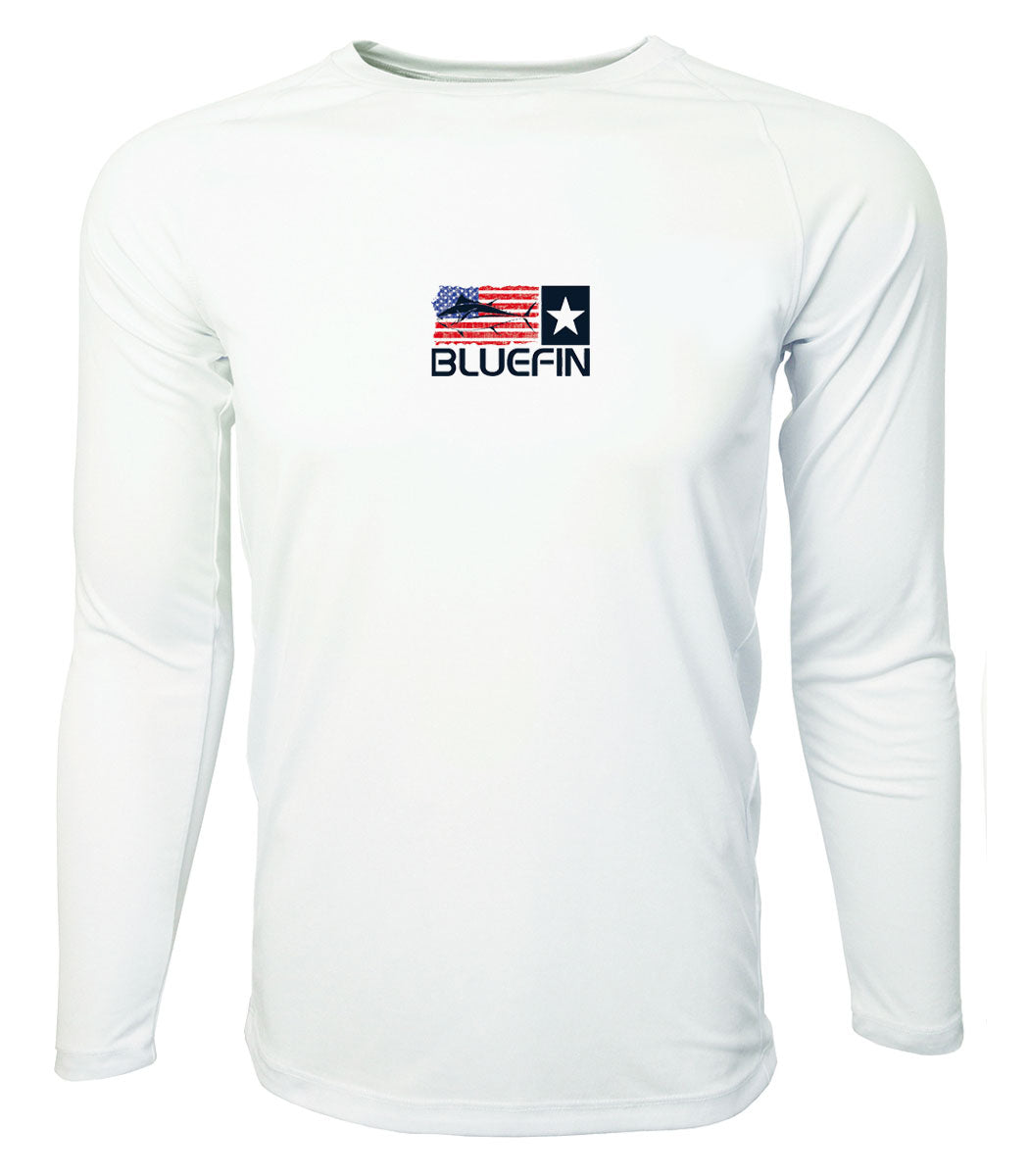 BLUEFIN SECOND SKIN SOLAR TEE TUNA FLAG
