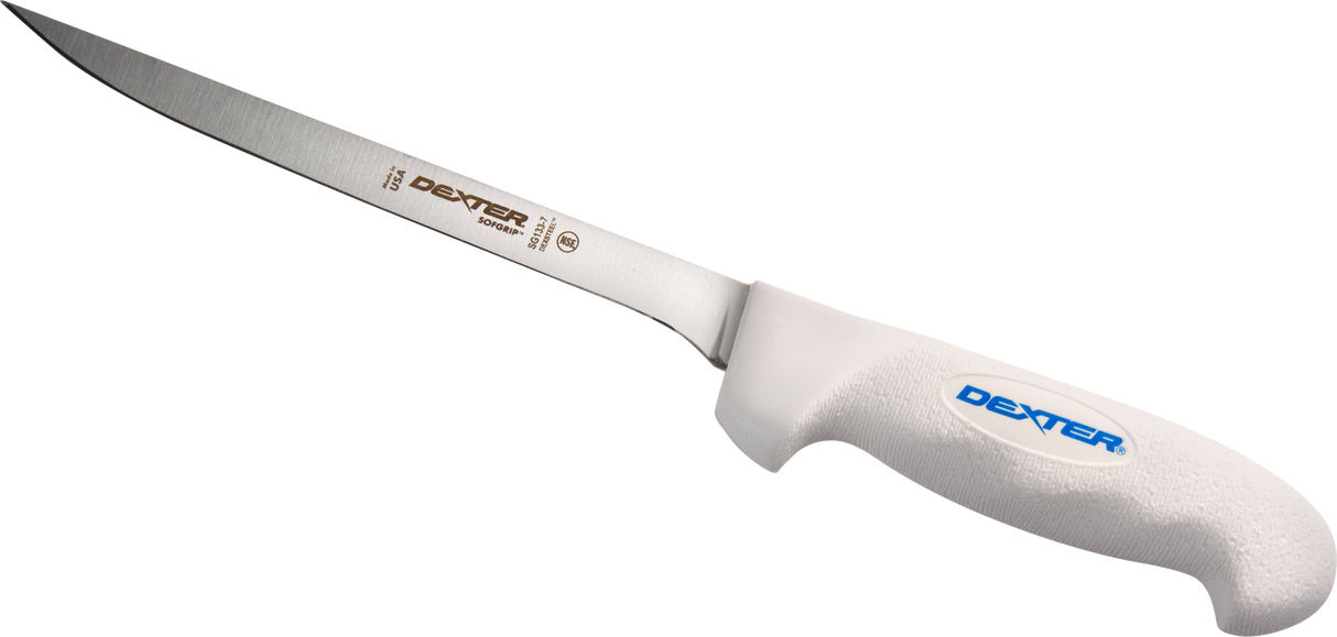 DEXTER 7" FLEXIBLE FILLET KNIFE, WITH EDGE GUARD