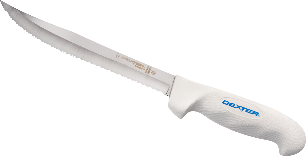 DEXTER 8" TIGER EDGE SCALLOPED KNIFE, WITH EDGE GUARD