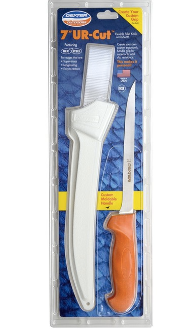 DEXTER 7" UR-CUT FLEXIBLE FILLET KNIFE W/SHEATH