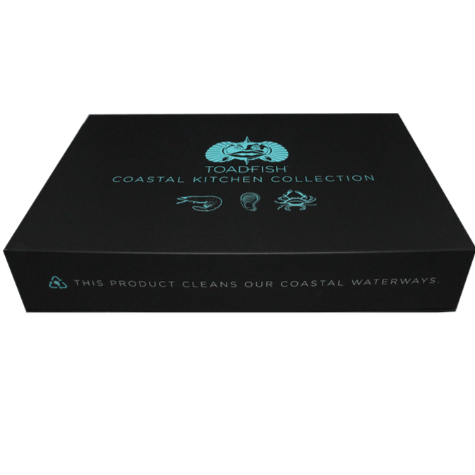 TOADFISH FROGMORE SHRIMP CLEANER & CRAB CUTTER & OYSTER KNIFE TEAL HANDLE