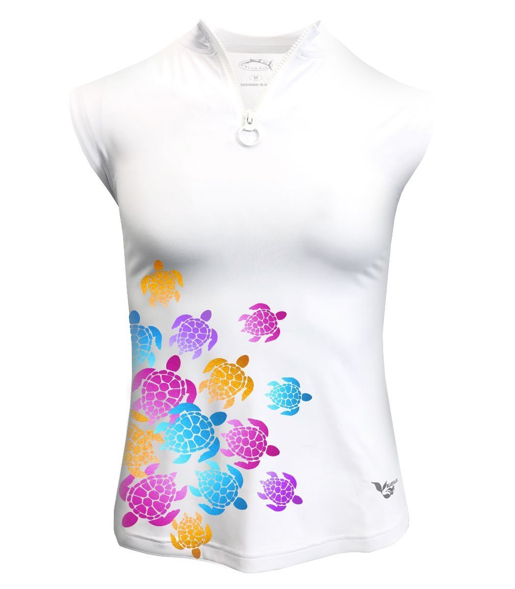BLUEFIN LADIES MULTI TURTLES ZIPPER TANK
