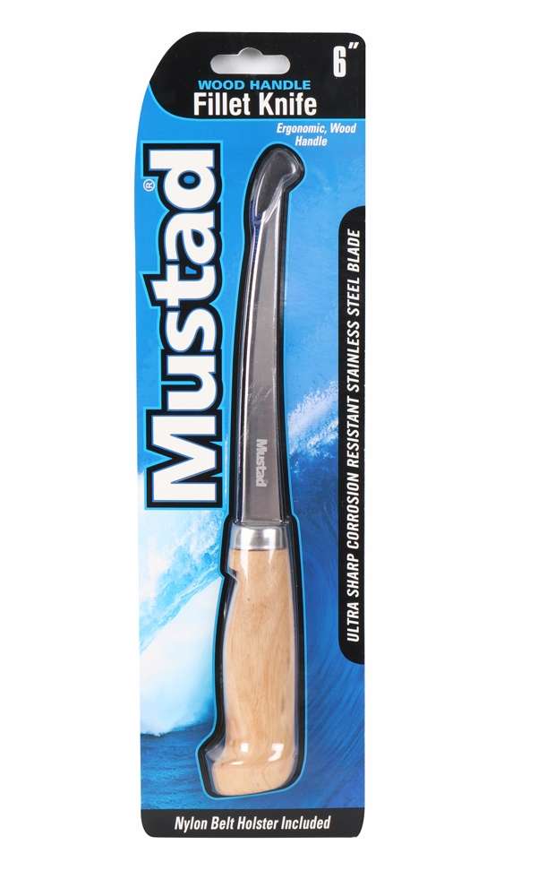 MUSTAD 6" DELUXE WOOD HANDLE FILLET KNIFE
