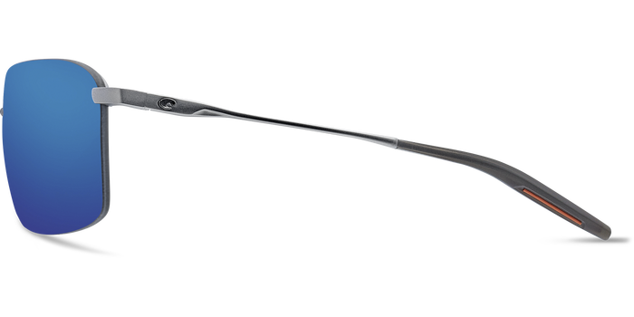 COSTA SKIMMER - MATTE SILVER + TRANSLUCENT GREY/ORANGE - BLUE MIRROR 580P