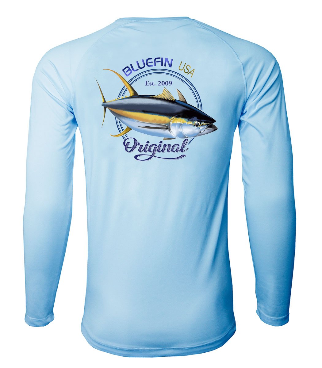 BLUEFIN SECOND SKIN SOLAR TEE TUNA STAMP