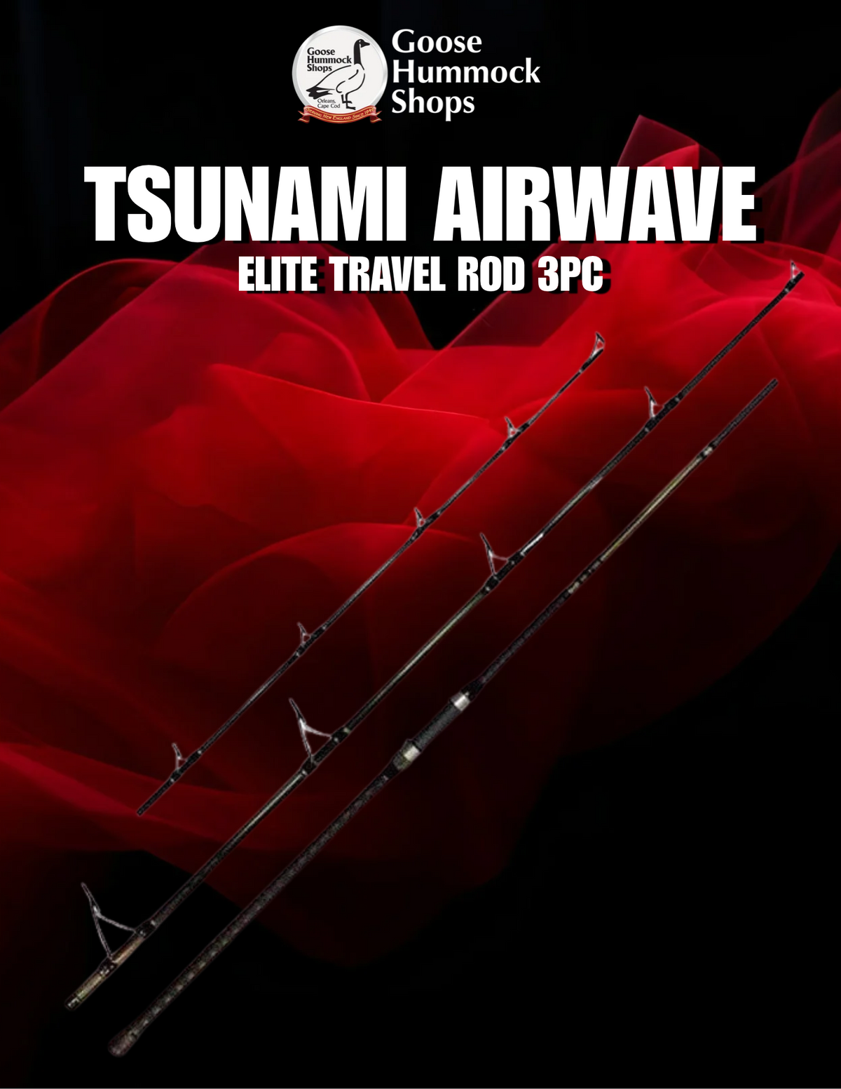 Tsunami Airwave Elite Travel Rod 3-Piece: Portable Performance for Fishing on the Go