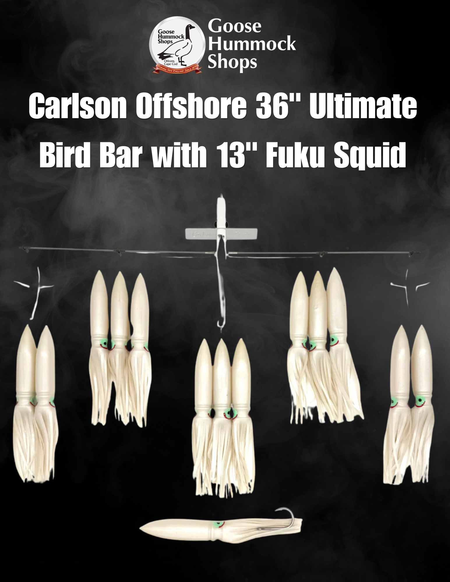 Carlson Offshore 36" Ultimate Bird Bar with 13" Fuku Squid Review: A Proven Giant Bluefin Tuna Producer
