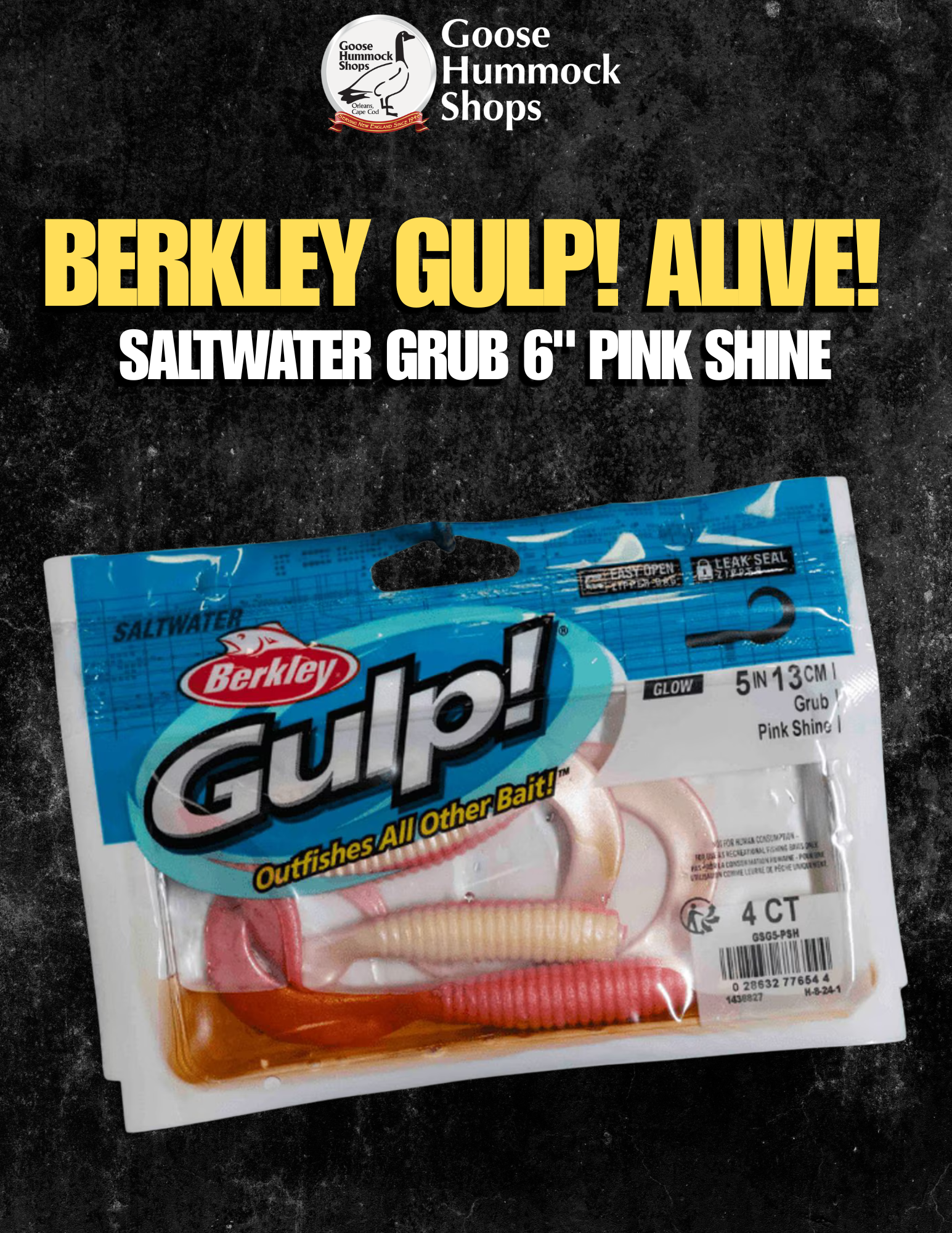 Berkley Gulp! Alive! Saltwater Grub 6" Pink Shine: A Cape Cod Saltwater Workhorse