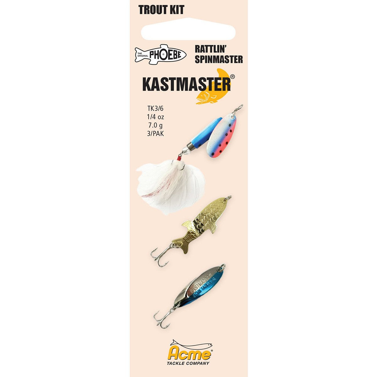 ACME TROUT LURE MULTIPACK 1/8 OZ QTY 3