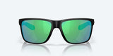 COSTA BROADBILL II Matte Black w/Green Mirror 580G