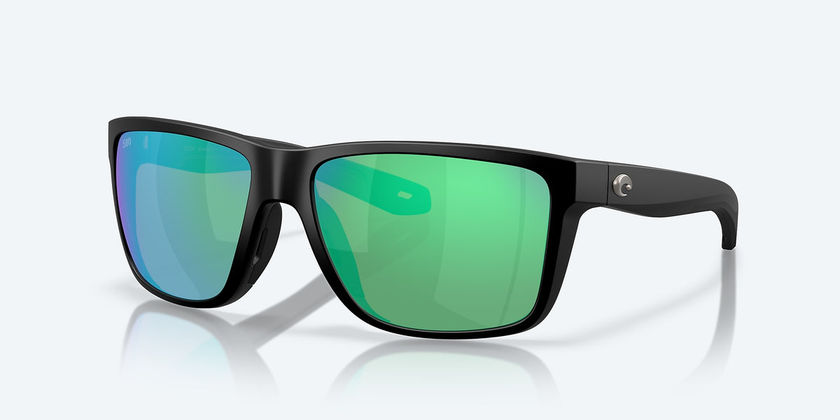COSTA BROADBILL II Matte Black w/Green Mirror 580G